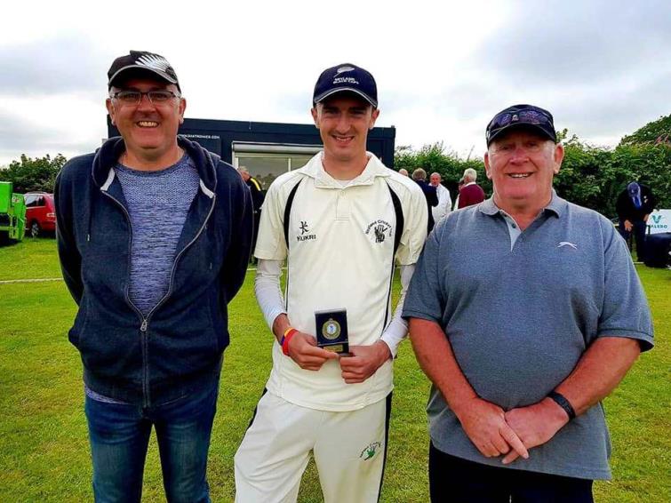 With dad Mark and grandad ‘Charlo’ after the 2019 Duggie Morris Cup win by Neyland against Lawrenny