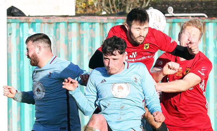 Aerial battle between Carew versus Pennar Robins. Picture Susan McKehon