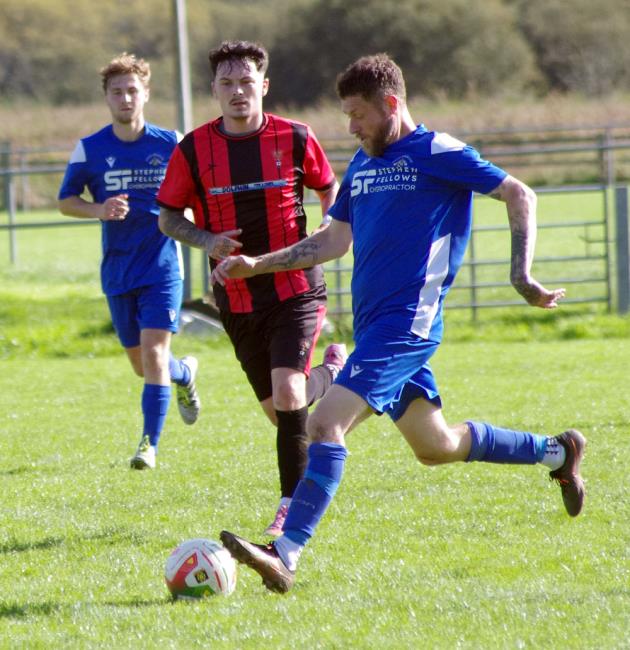 Adam Kingsbeer opened the scoring for Merlins Bridge at Pennar Robins