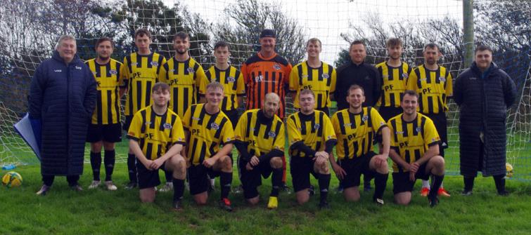 Letterston line up before kick off