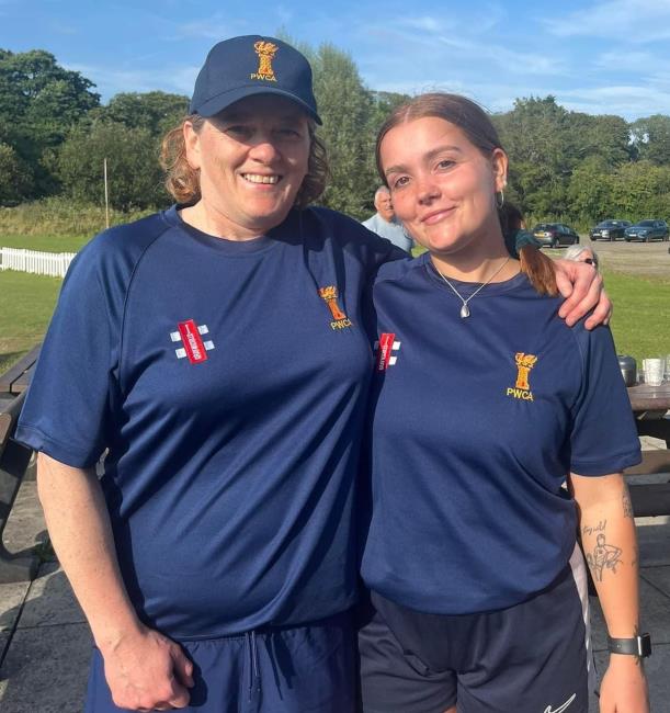 Sam Rossiter and Emilia Wilson, who was also brilliant on the day with her batting and bowling