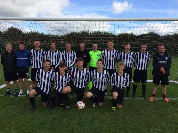 Neyland are wearing a new kit provided by James Pyart of JP Autos (pictured middle)