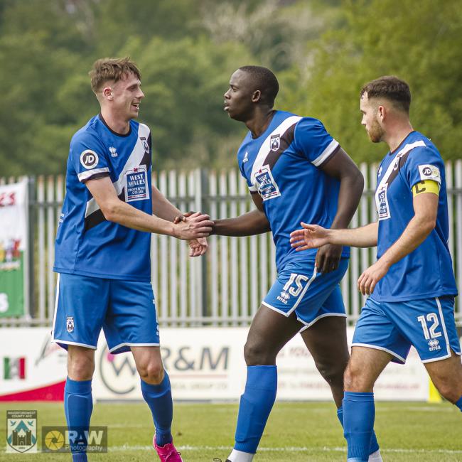 Alhagi Touray Sisay bagged his first hat-trick for Haverfordwest County