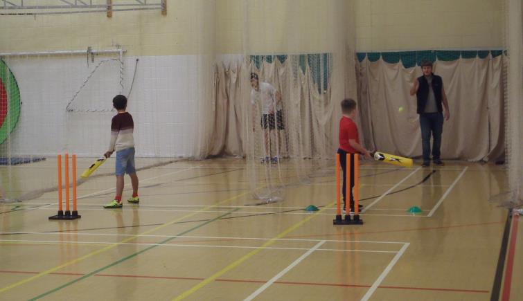 Cricket taster sessions at the Crymych Sports Club community open morning