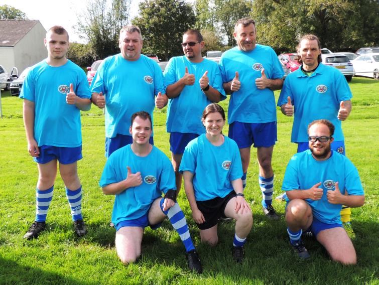 The winning touch rugby team