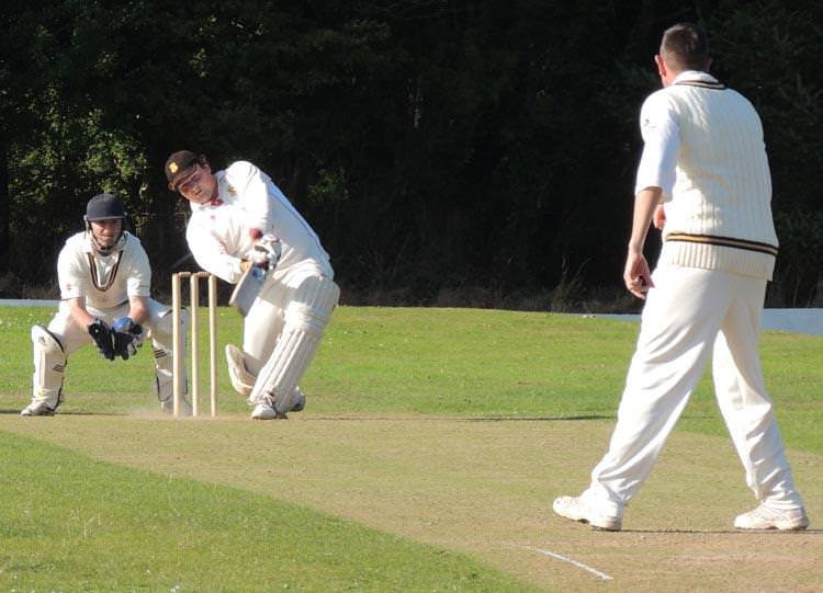 Rhys Davies hits the winning runs for Carew