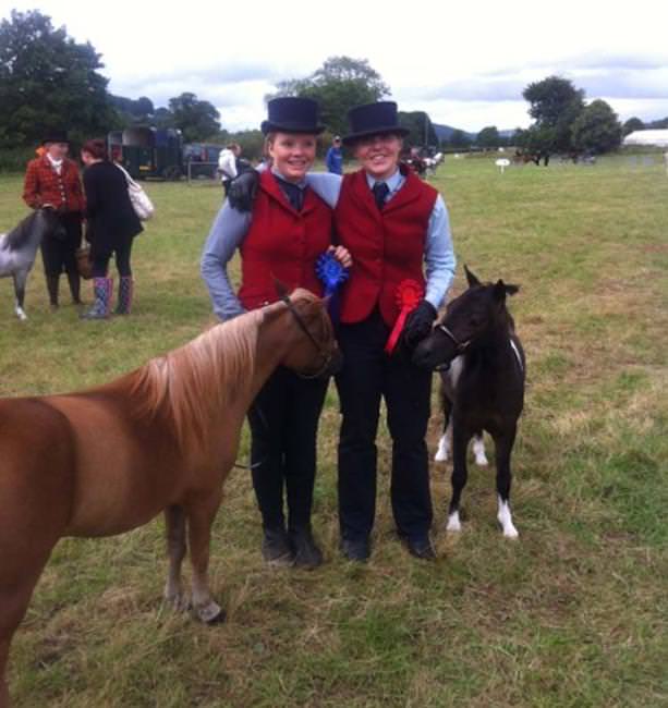 Ella with her beloved horses - and mum!