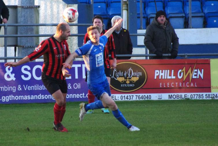 Rhys Dalling scored an early goal for Haverfordwest County