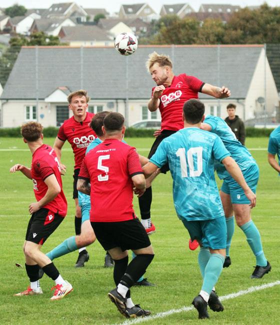 Pennar clear the danger against Tenby. Picture Susan McKehon