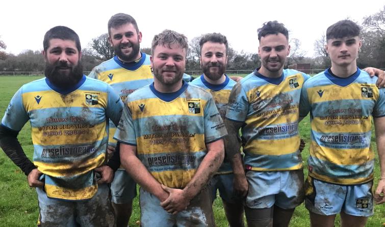 Laugharnes six try scorers at Pill Parks