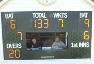Kilgetty First innings total (133 for 8)