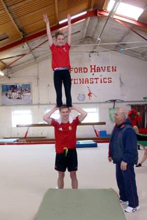 Fraser is put through his gymnastics paces