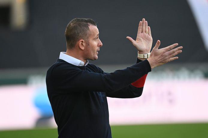 Waasland-Beveren's head coach Nicky Hayen pictured during the