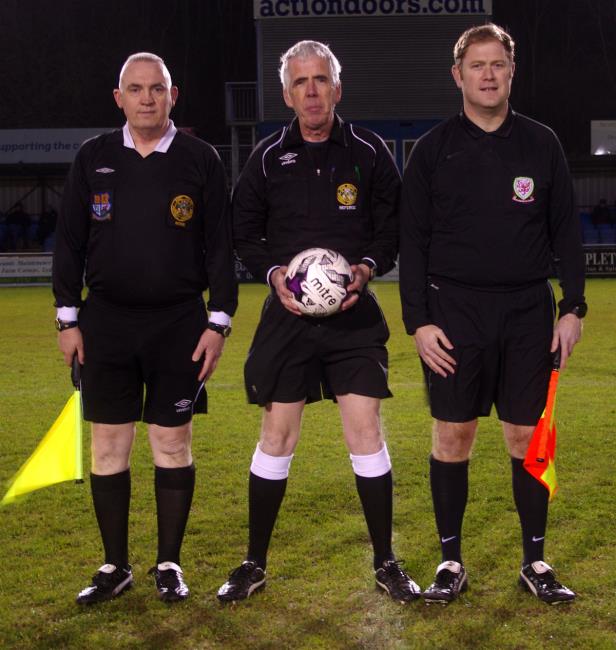 Officials Paul Rooney, Sean O Connor and James Olyott