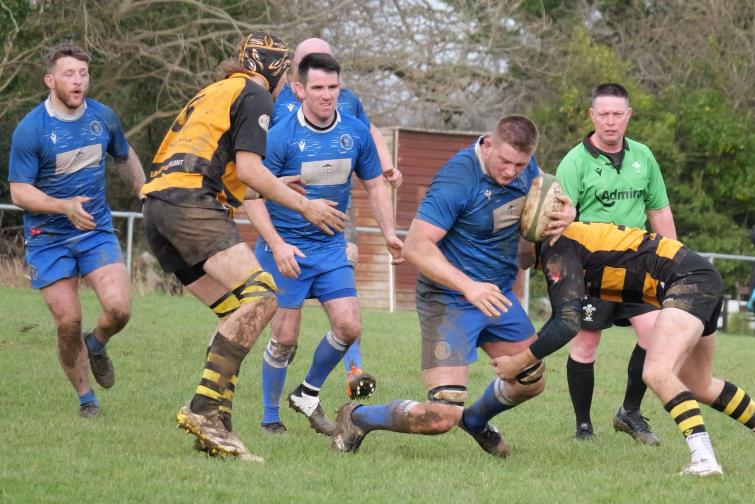 Jack Clancy in action for Haverfordwest (William John)