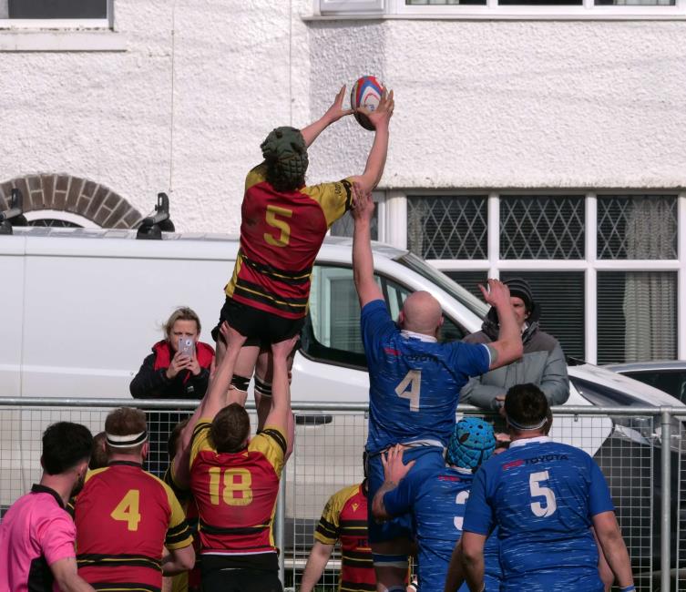 Cardigan dominate this aerial battle (Pic - William John)
