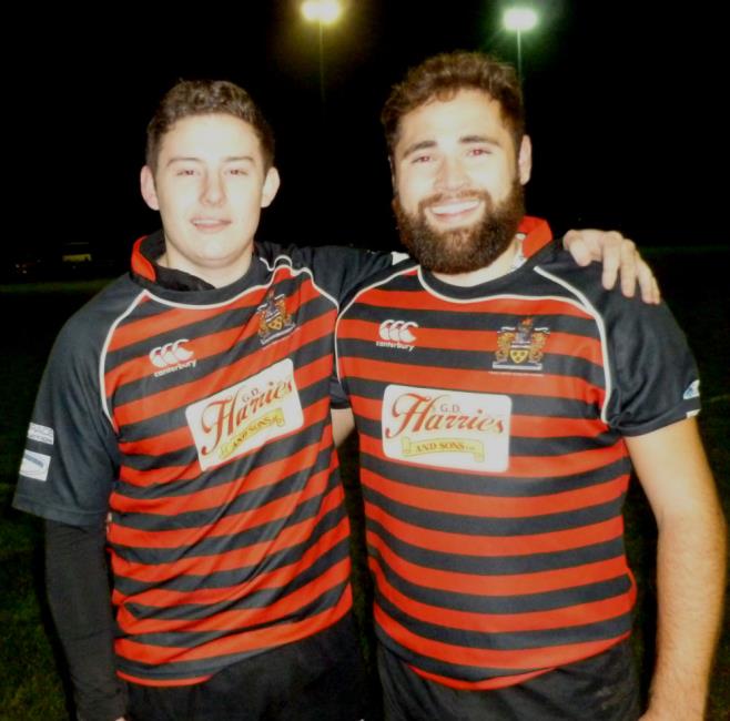 Tenby points scorers Shane Rossiter and Ryan Hill