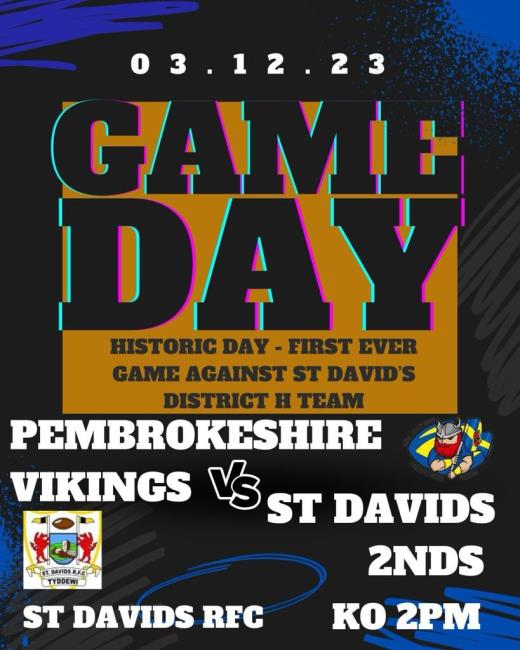 Pembrokeshire Vikings in action against St Davids 2nds