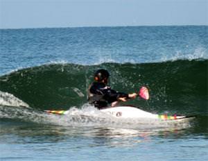 Rachel is surf kayaking for Wales in World Championships