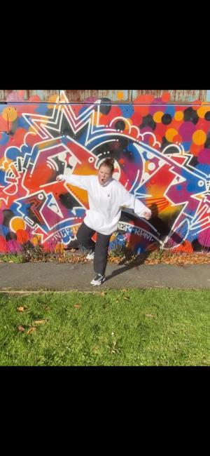 A colourful background for street dance