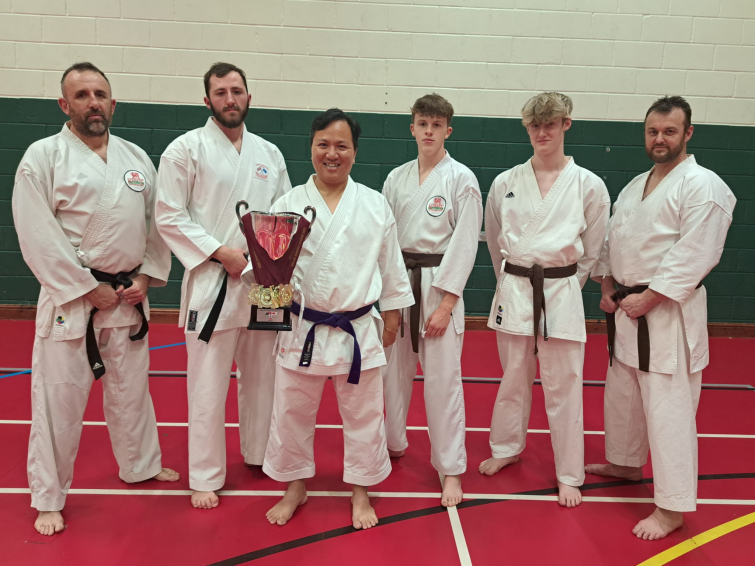 The successful Milford Haven Karate Club students